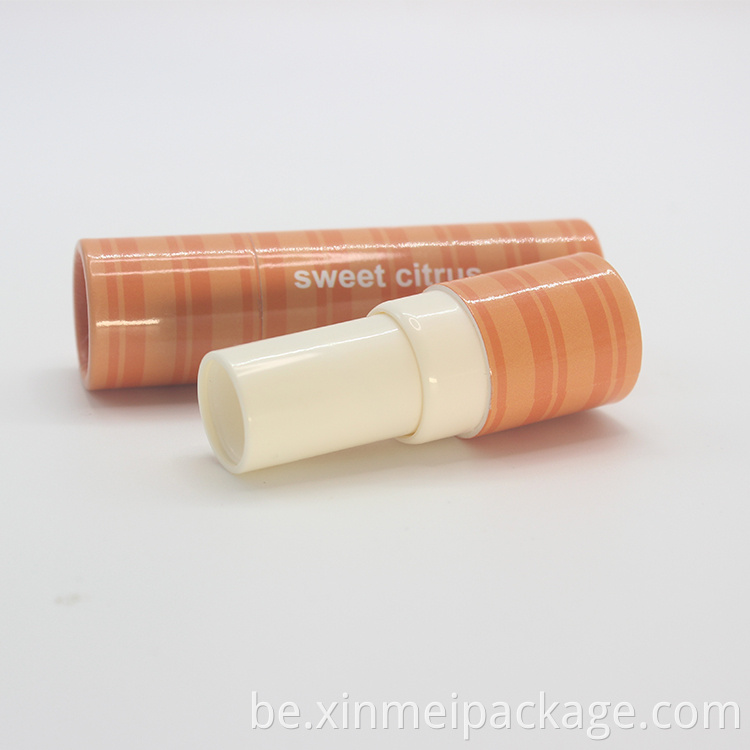 папяровая труба для бальзама для вуснаў paper tube lip balm packaging